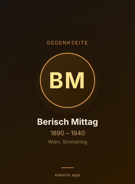 Gedenkportrait von Berisch Mittag