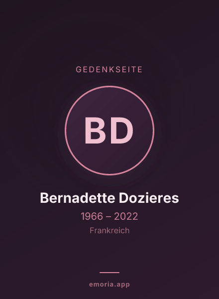 Gedenkportrait von Bernadette Dozieres
