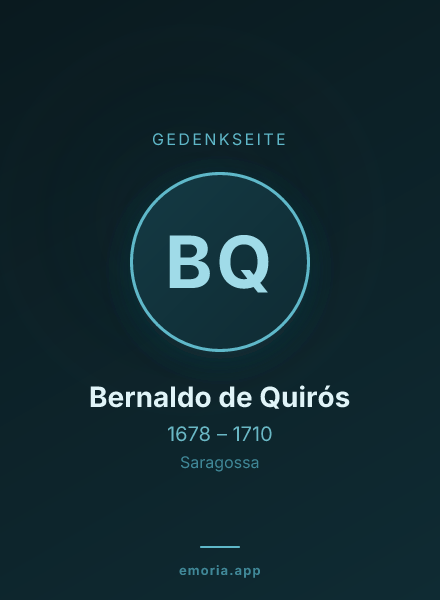 Gedenkportrait von Bernaldo de Quirós