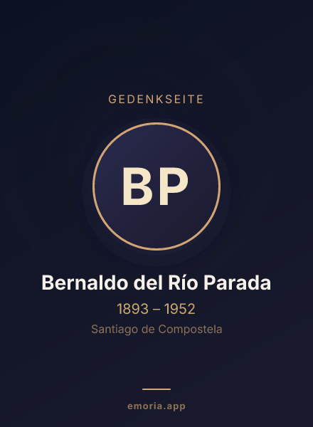 Gedenkportrait von Bernaldo del Río Parada