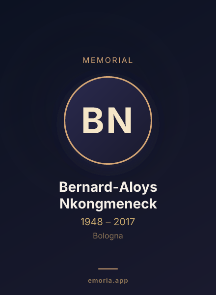 Memorial portrait of Bernard-Aloys Nkongmeneck