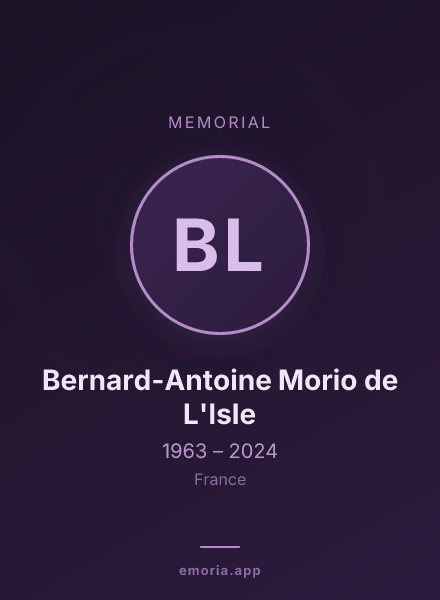Memorial portrait of Bernard-Antoine Morio de L'Isle
