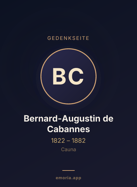 Gedenkportrait von Bernard-Augustin de Cabannes