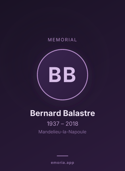 Memorial portrait of Bernard Balastre