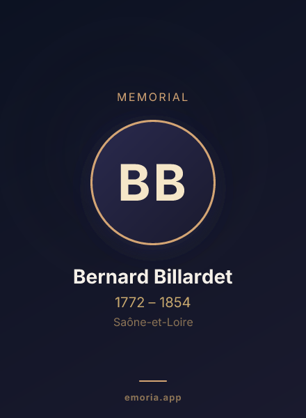 Memorial portrait of Bernard Billardet