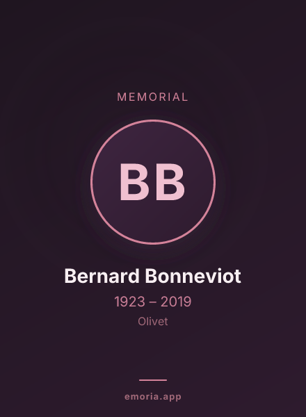 Memorial portrait of Bernard Bonneviot
