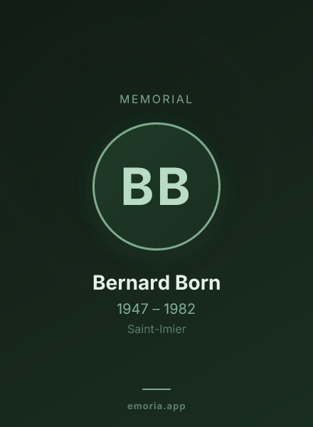 Memorial portrait of Bernard Born