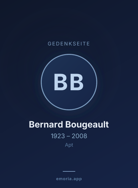 Gedenkportrait von Bernard Bougeault