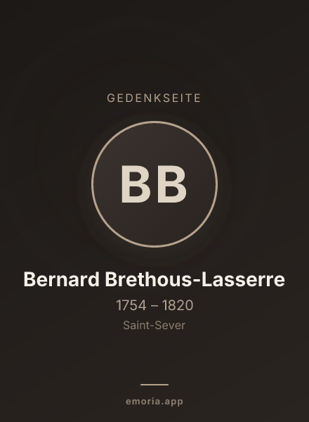 Gedenkportrait von Bernard Brethous-Lasserre