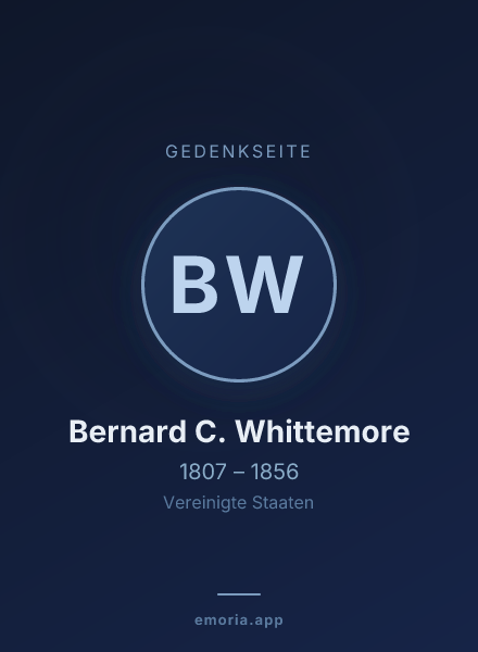 Gedenkportrait von Bernard C. Whittemore