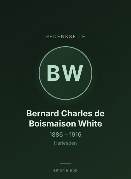 Gedenkportrait von Bernard Charles de Boismaison White