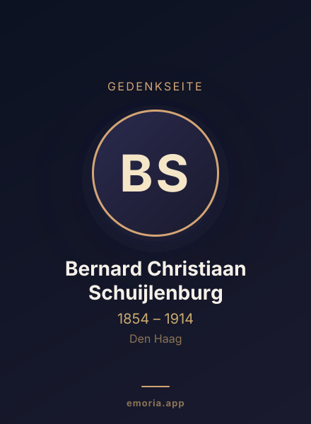 Gedenkportrait von Bernard Christiaan Schuijlenburg