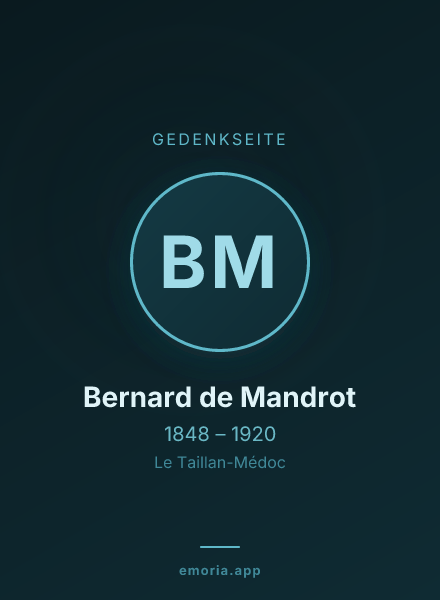 Gedenkportrait von Bernard de Mandrot