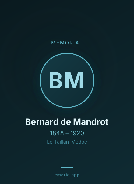 Memorial portrait of Bernard de Mandrot