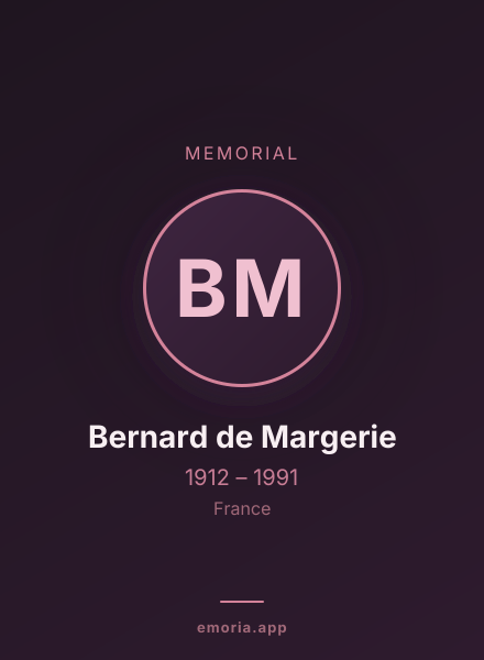 Memorial portrait of Bernard de Margerie