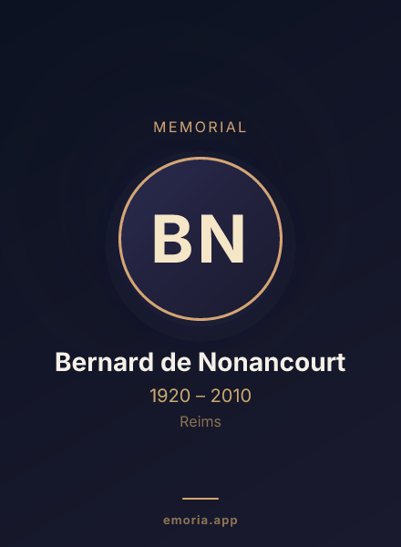 Memorial portrait of Bernard de Nonancourt