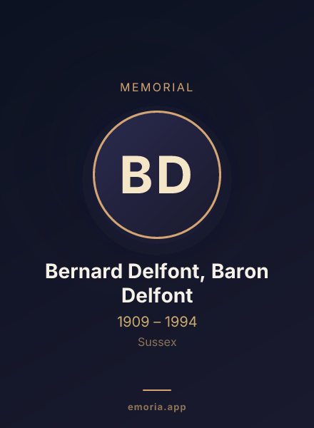 Memorial portrait of Bernard Delfont, Baron Delfont