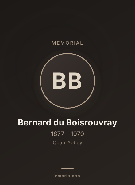 Memorial portrait of Bernard du Boisrouvray