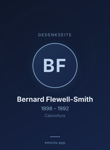 Gedenkportrait von Bernard Flewell-Smith