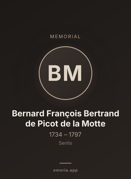 Memorial portrait of Bernard François Bertrand de Picot de la Motte