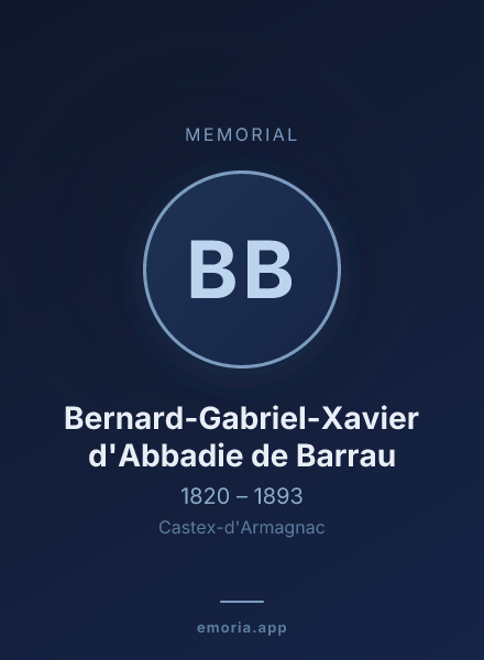 Memorial portrait of Bernard-Gabriel-Xavier d'Abbadie de Barrau