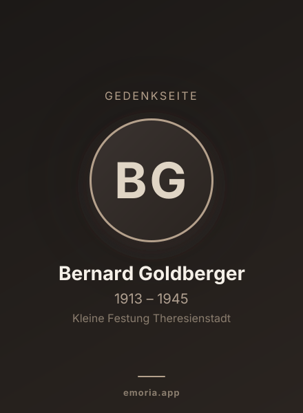 Gedenkportrait von Bernard Goldberger