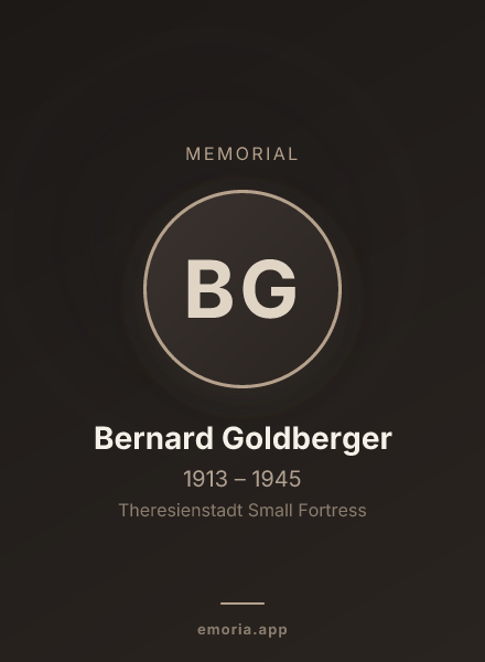 Memorial portrait of Bernard Goldberger