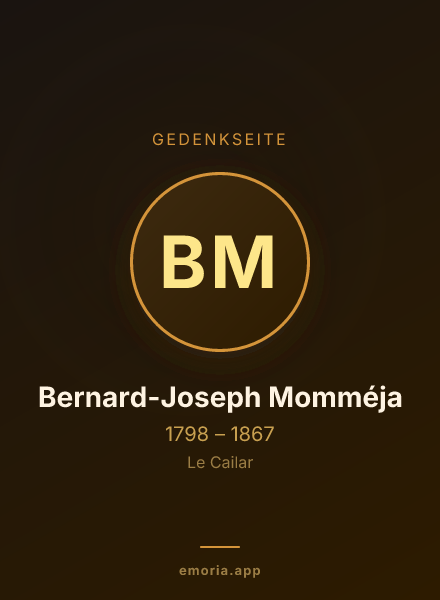 Gedenkportrait von Bernard-Joseph Momméja