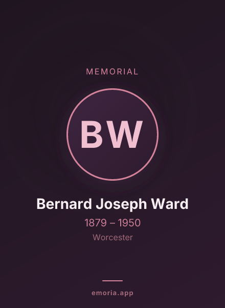 Memorial portrait of Bernard Joseph Ward