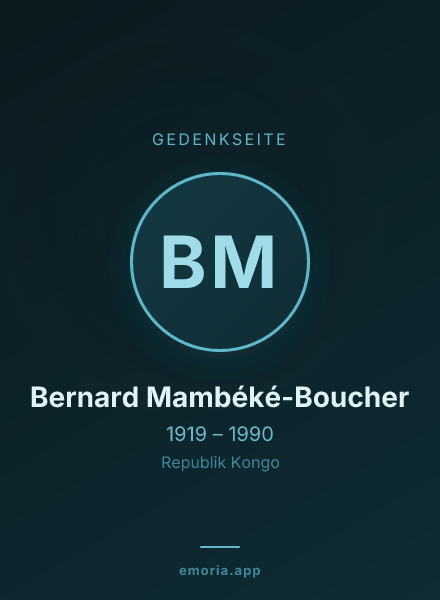 Gedenkportrait von Bernard Mambéké-Boucher
