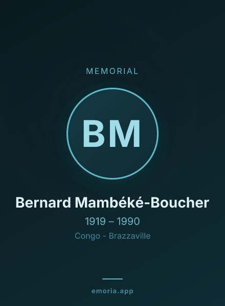 Memorial portrait of Bernard Mambéké-Boucher