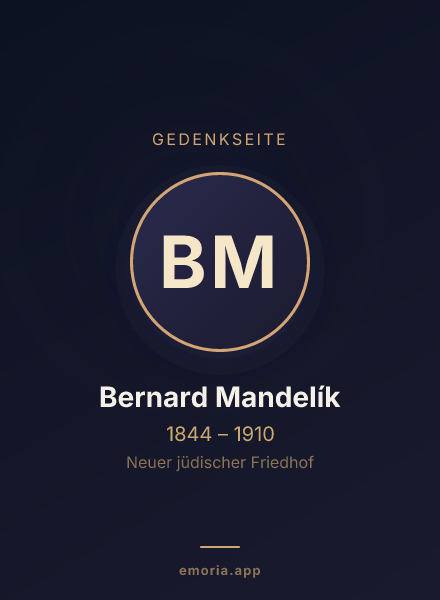 Gedenkportrait von Bernard Mandelík
