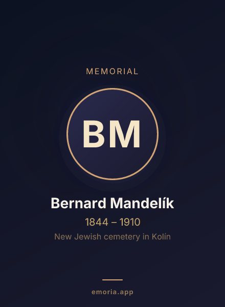 Memorial portrait of Bernard Mandelík