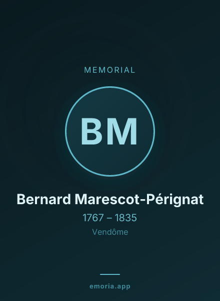 Memorial portrait of Bernard Marescot-Pérignat