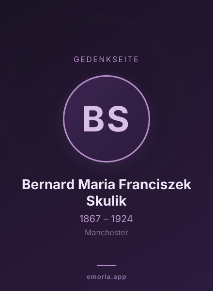 Gedenkportrait von Bernard Maria Franciszek Skulik