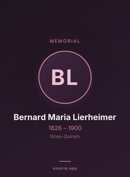 Memorial portrait of Bernard Maria Lierheimer