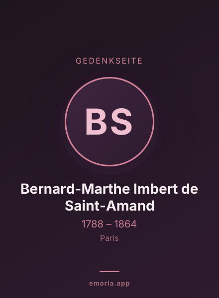 Gedenkportrait von Bernard-Marthe Imbert de Saint-Amand