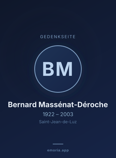Gedenkportrait von Bernard Massénat-Déroche