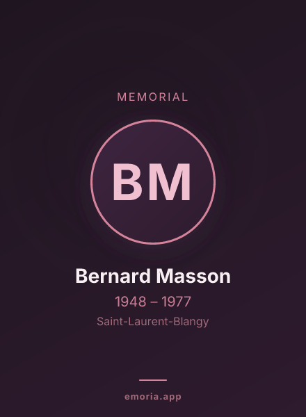 Memorial portrait of Bernard Masson