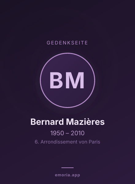Gedenkportrait von Bernard Mazières
