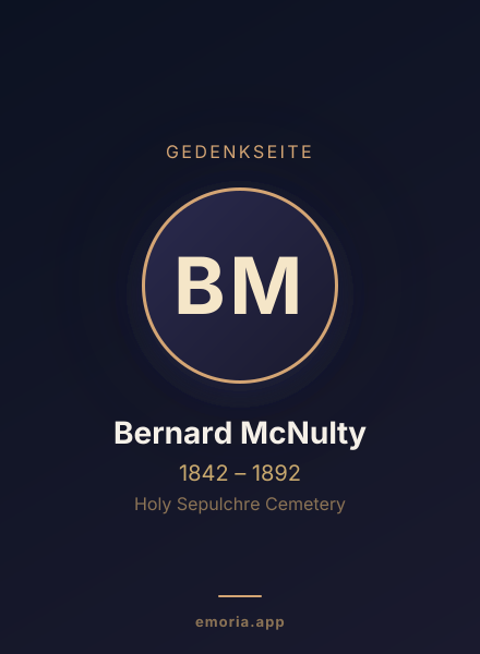 Gedenkportrait von Bernard McNulty