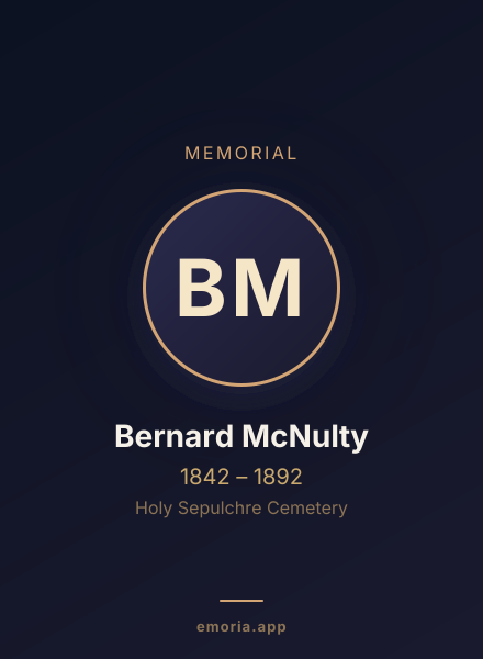 Memorial portrait of Bernard McNulty