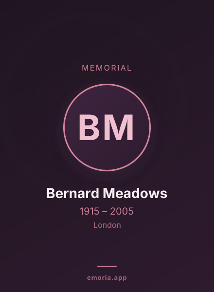 Memorial portrait of Bernard Meadows