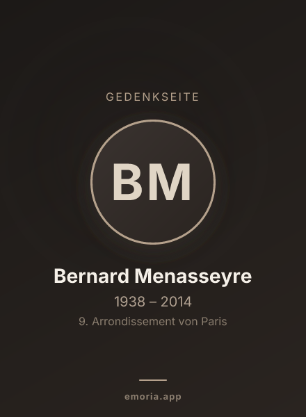 Gedenkportrait von Bernard Menasseyre