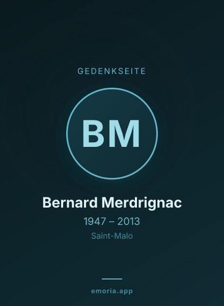 Gedenkportrait von Bernard Merdrignac