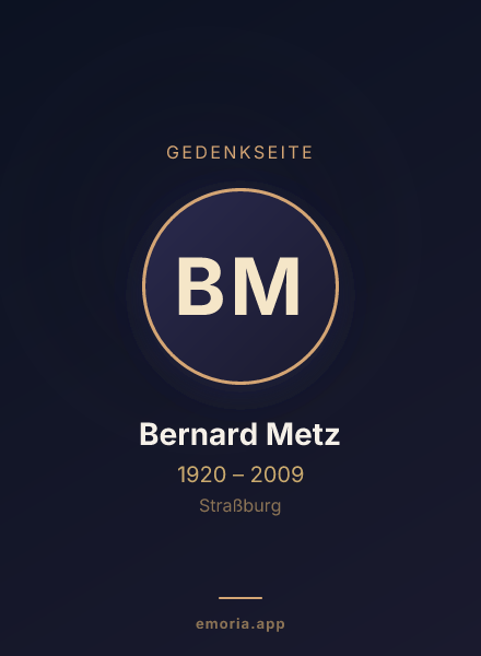 Gedenkportrait von Bernard Metz
