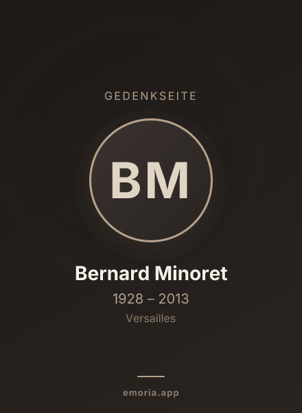 Gedenkportrait von Bernard Minoret