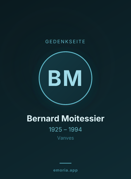Gedenkportrait von Bernard Moitessier
