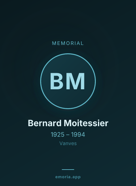 Memorial portrait of Bernard Moitessier