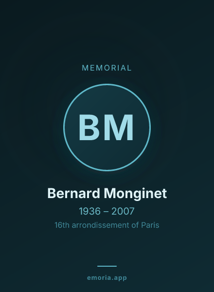 Memorial portrait of Bernard Monginet